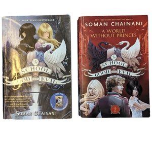 The School for Good and Evil Soman Chainani Books Lot 1 & 2 A World Without Prin